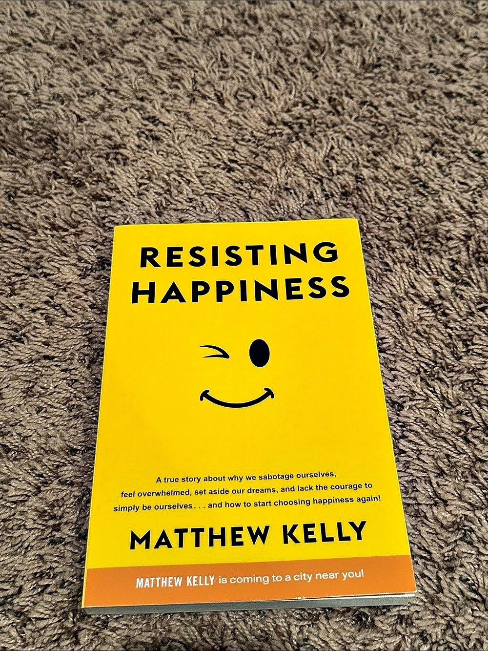 Dynamic Catholic Resisting Happiness Inspirational Book Yellow